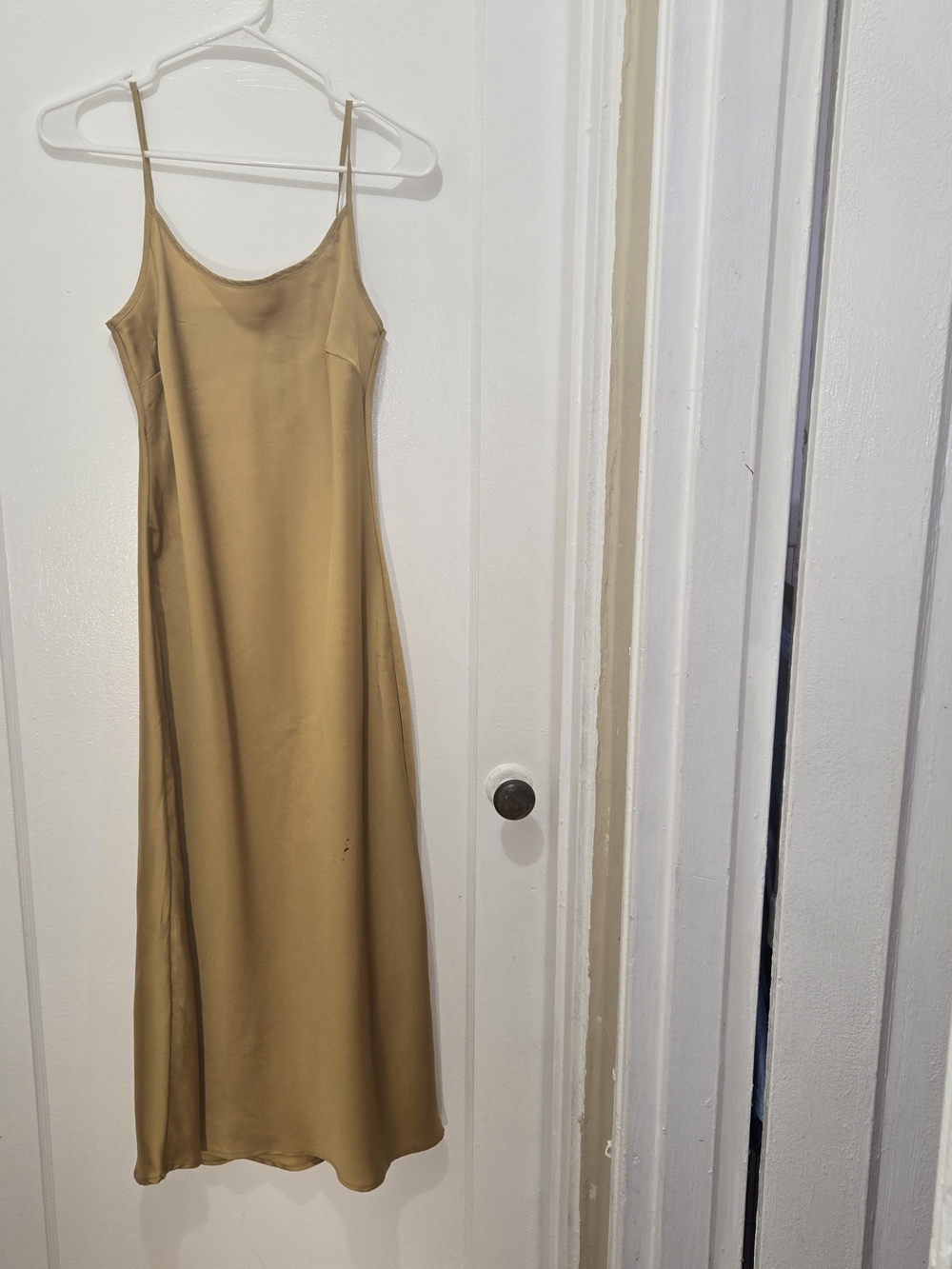Levi's Mustard Slip Maxi Dress with Spaghetti Straps